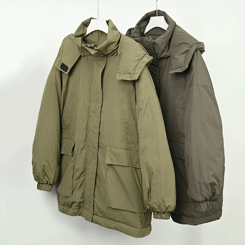 大锦家813休闲百搭连帽潮流保暖加厚韩版冬季羽绒宽松派克服