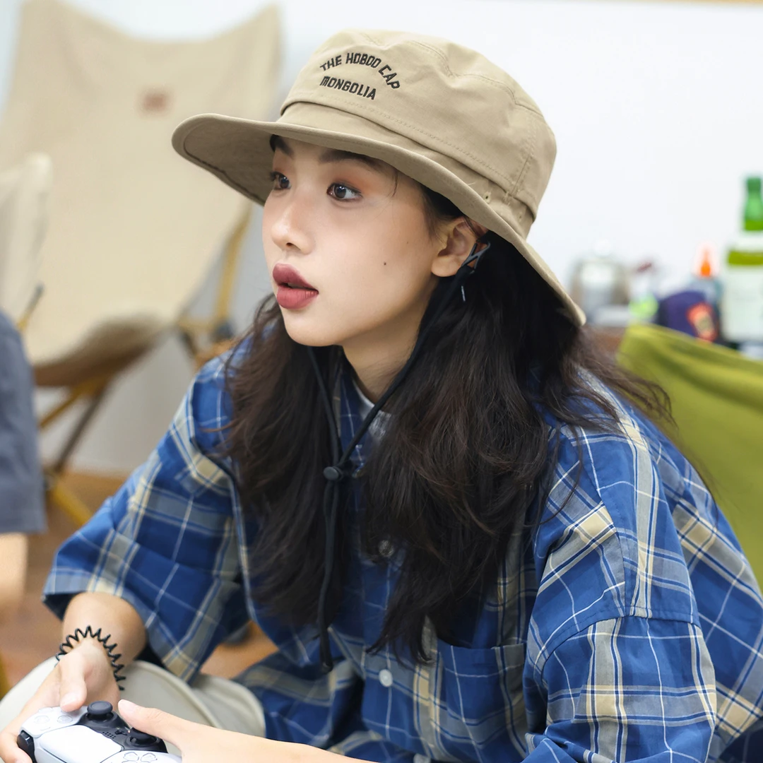 时尚户外登山渔夫帽女夏季太阳帽男露营防晒遮阳ins百搭日系帽子