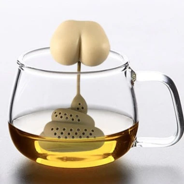【甜甜】便便茶漏硅胶恶搞屁股便便泡茶器茶具套装滤茶器