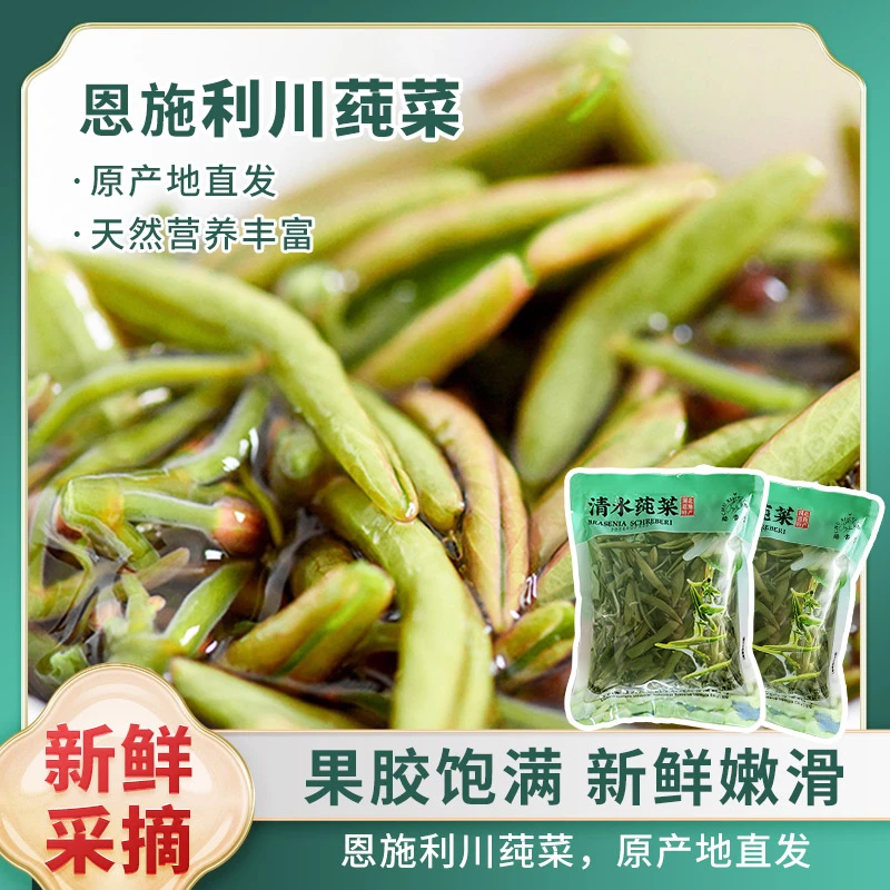 楚杏堂清水莼菜500g利川纯菜非苏州太湖西湖杭州马蹄菜新鲜包邮