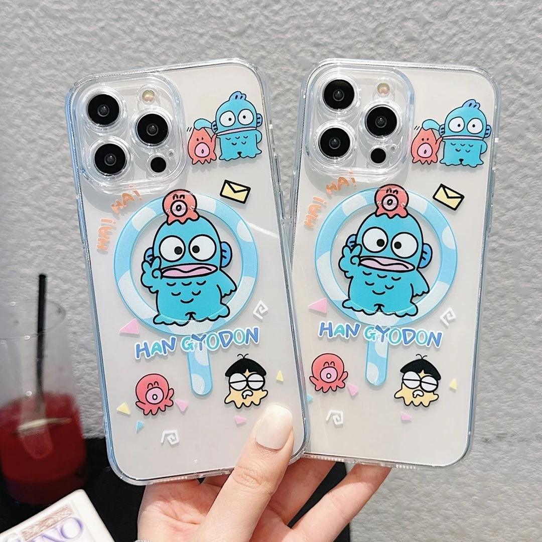 可爱卡通丑鱼汉顿磁吸适用iPhone14ProMax苹果13手机壳12情侣11软