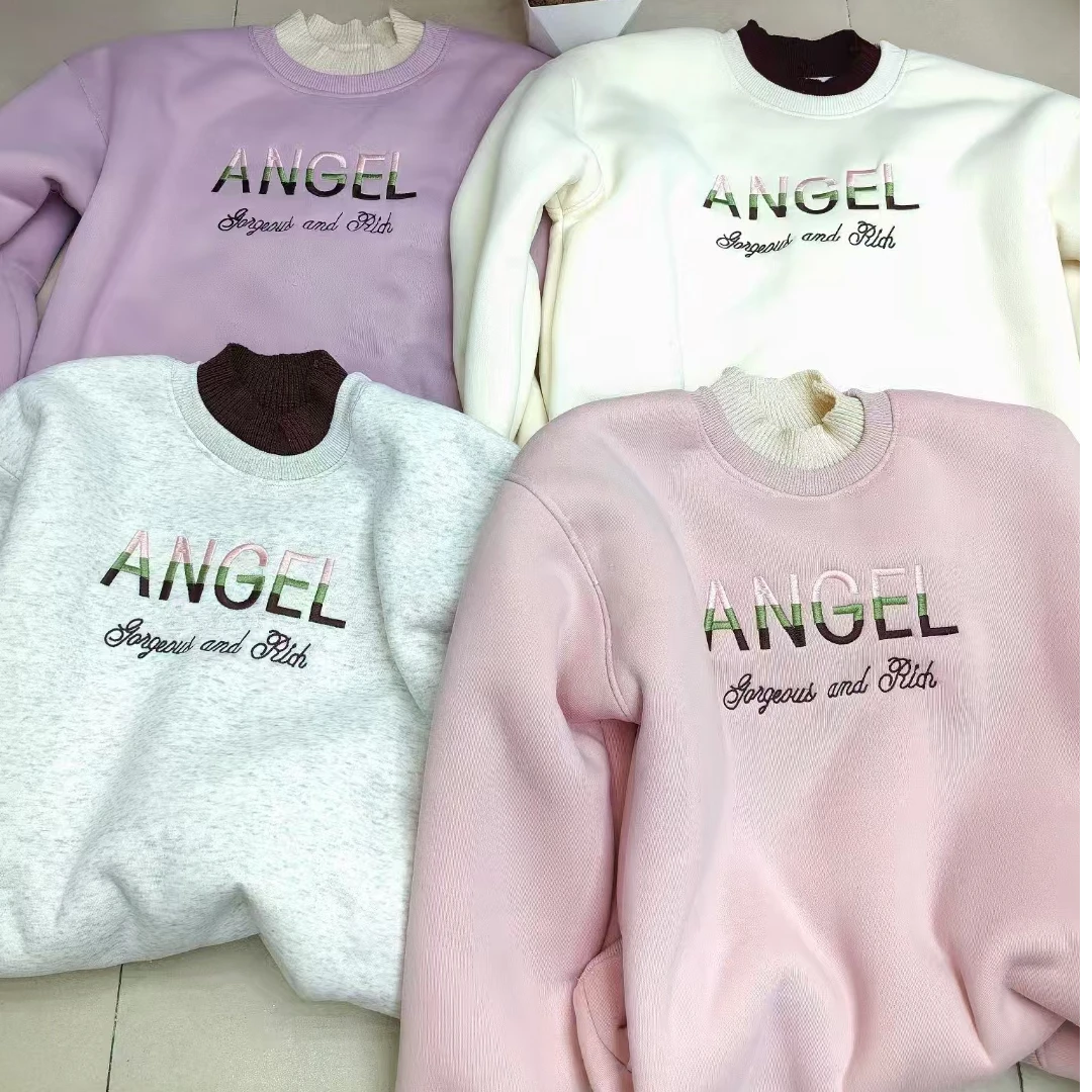 大版女孩厚绒卫衣冬款糕糕绒保暖时尚潮流