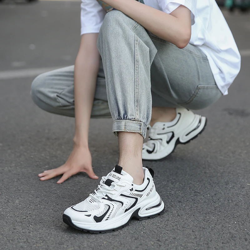 新百伦/NEW BOLUNE夏季轻薄透气休闲轻盈减震软底老爹厚底休闲鞋