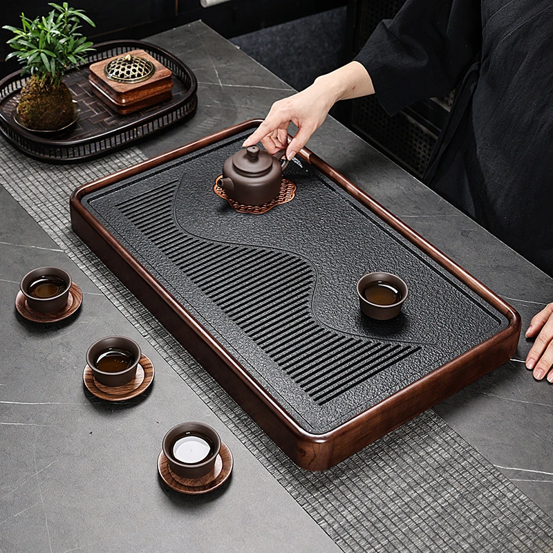 中式实木茶盘排水蓄水双用家用简约百搭茶台