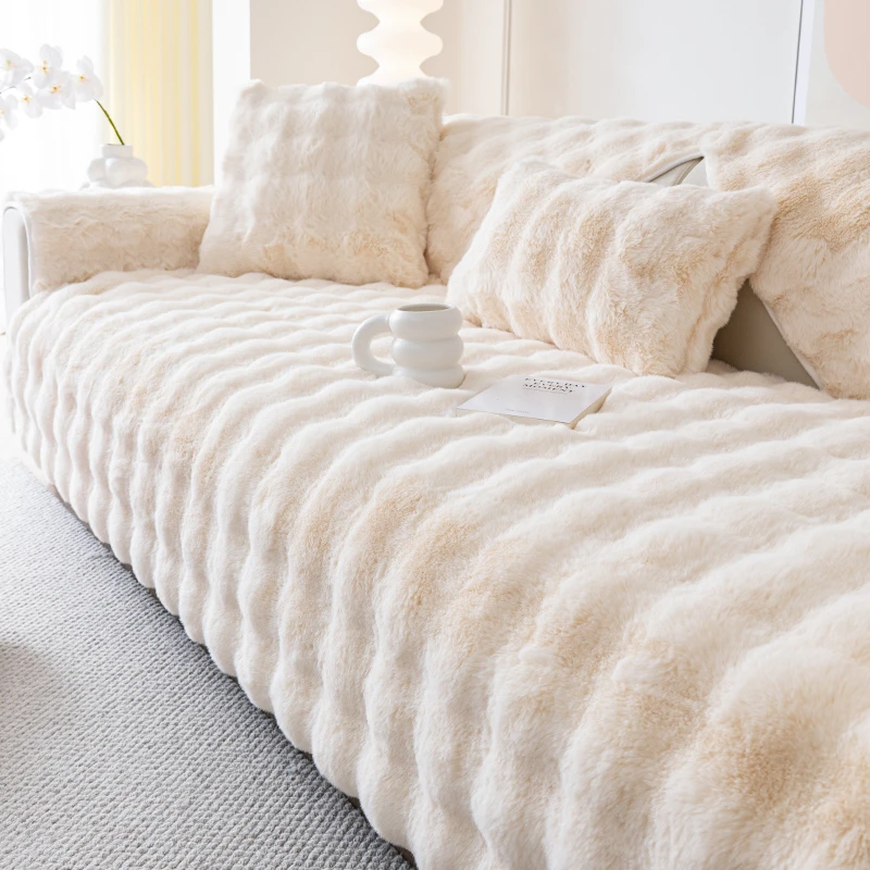 沙发垫秋冬款毛绒加厚防滑坐垫沙发套罩全包2024新款盖布高档简约