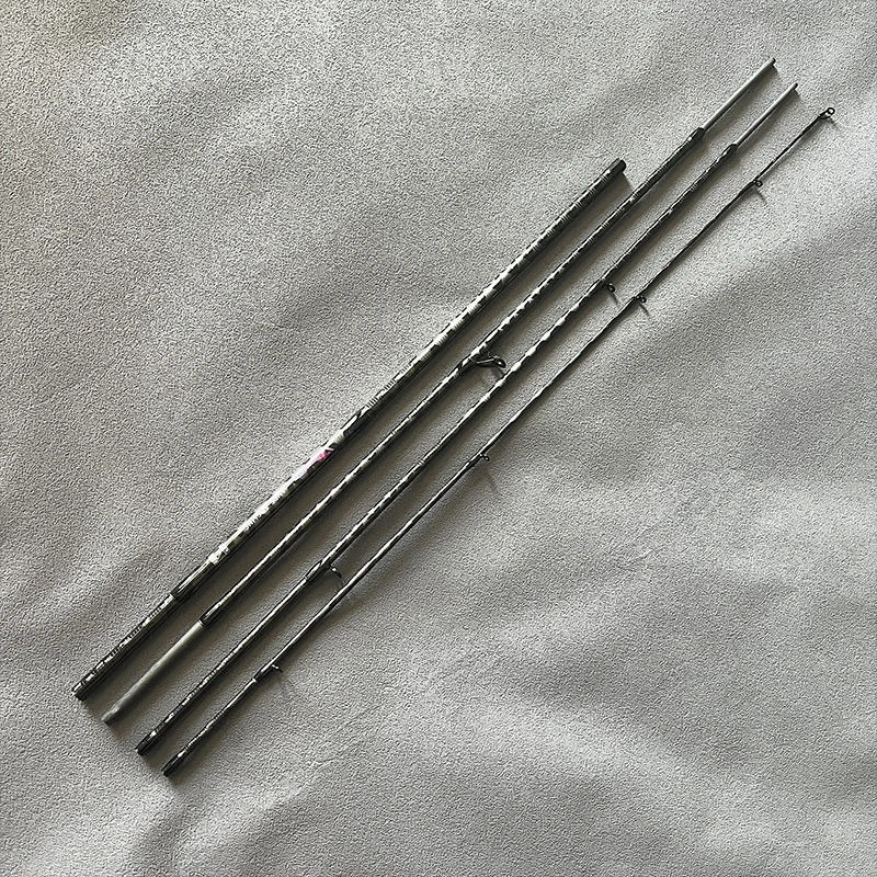L硬度四节路亚竿身  中快调 偏软 弹射竿 白条马口杆空心竿稍素材