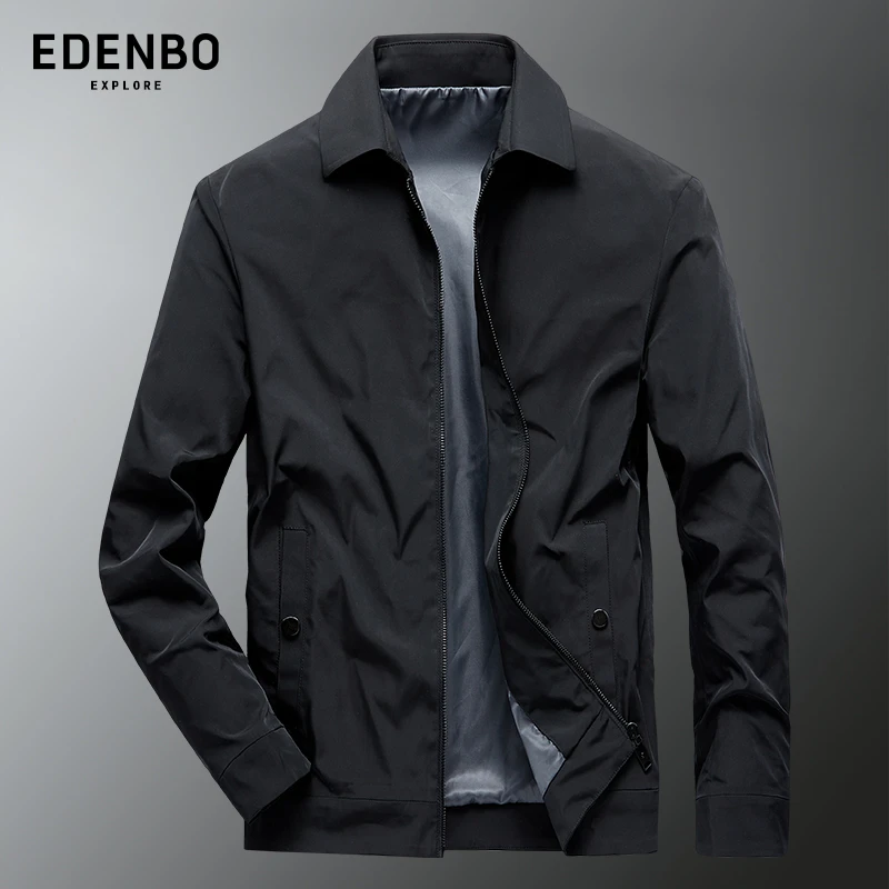 爱登堡男款爆款2025新款高级感中青年商务休闲翻领早秋新款外套