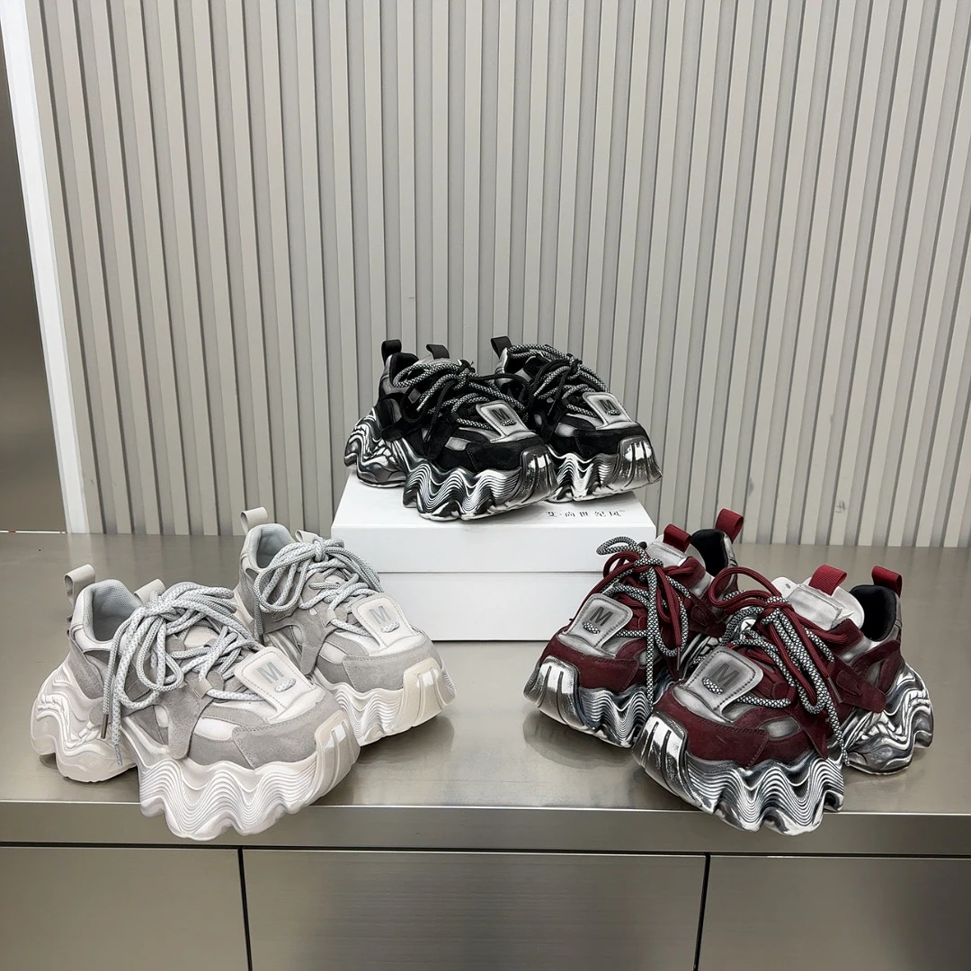 2024四季新款拼色高颜值松糕厚底百搭轻奢潮流网红轻奢时尚老爹鞋