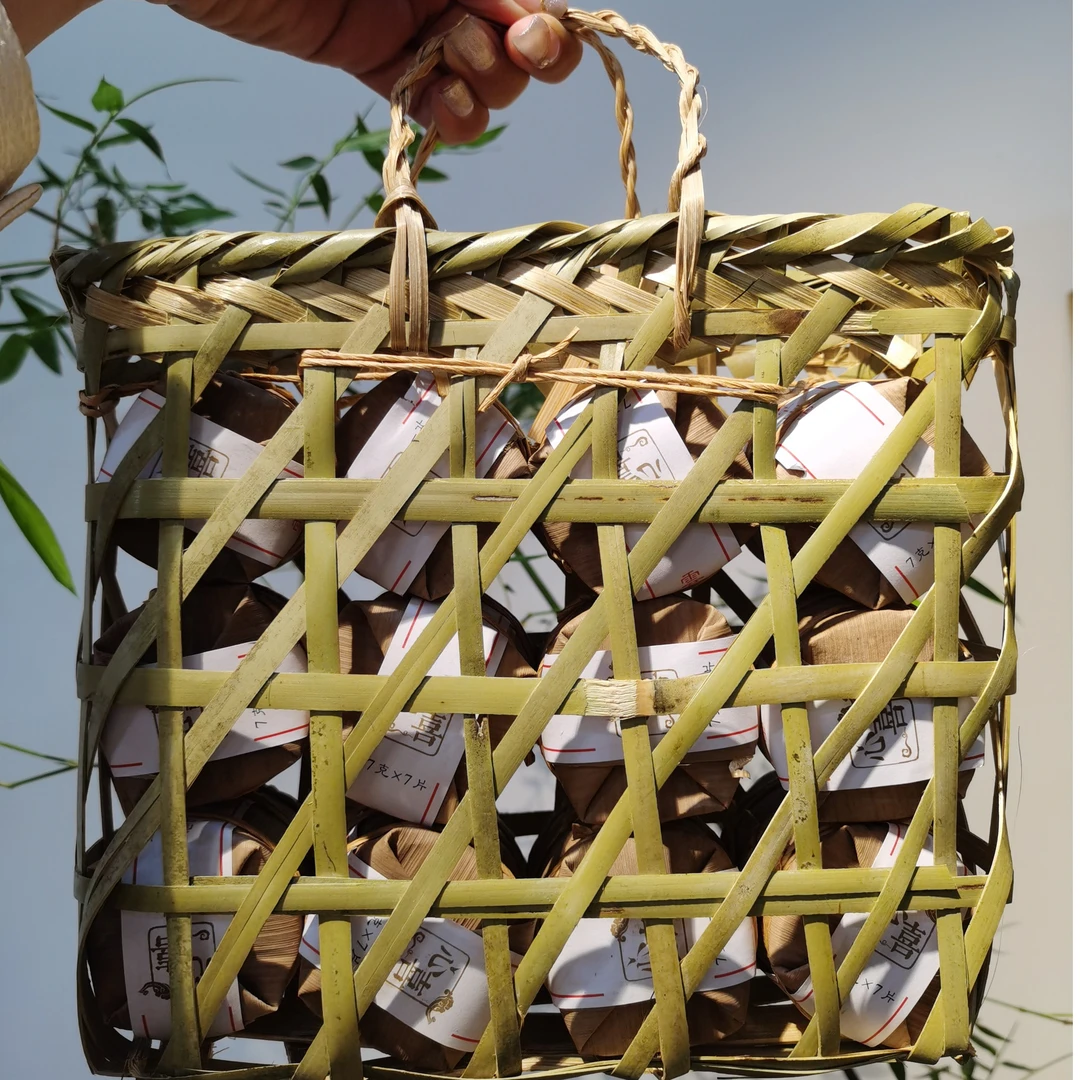 创叶创叶7克心爱竹篮茶云南古树茶普洱茶花香蜜韵口粮级普洱茶