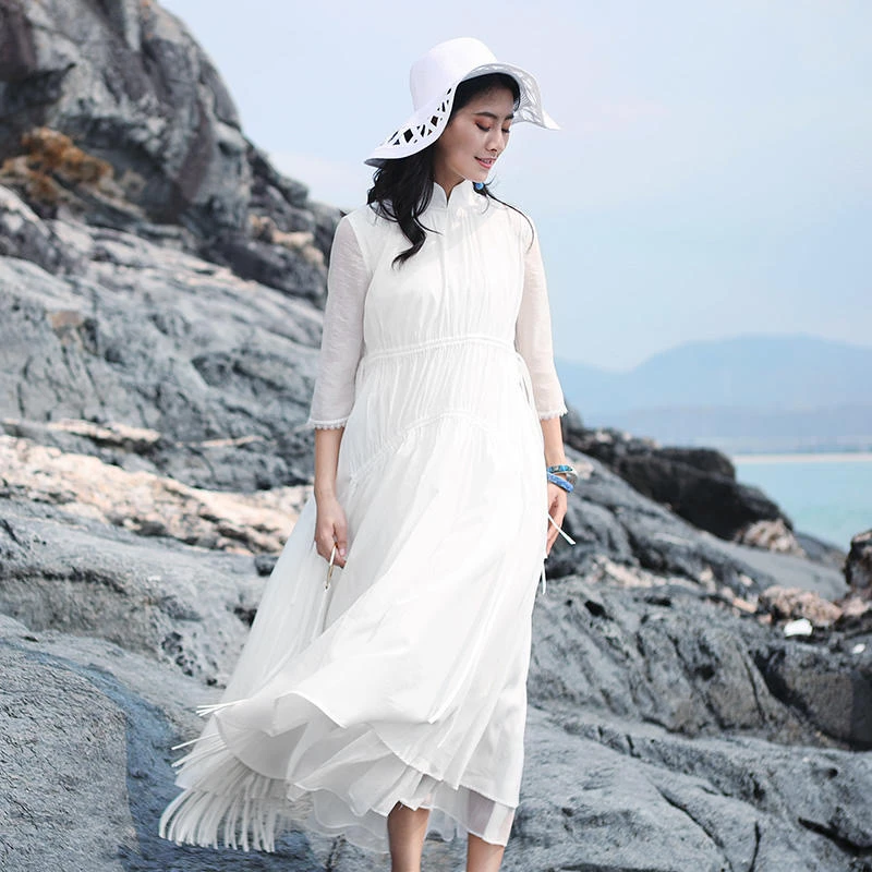 杨丽萍衣橱-不染优雅仙气百搭女装连衣裙