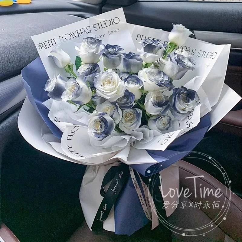 全国鲜花速递同城马耳他蓝玫瑰向日葵毕业男士生花束生日男友配店