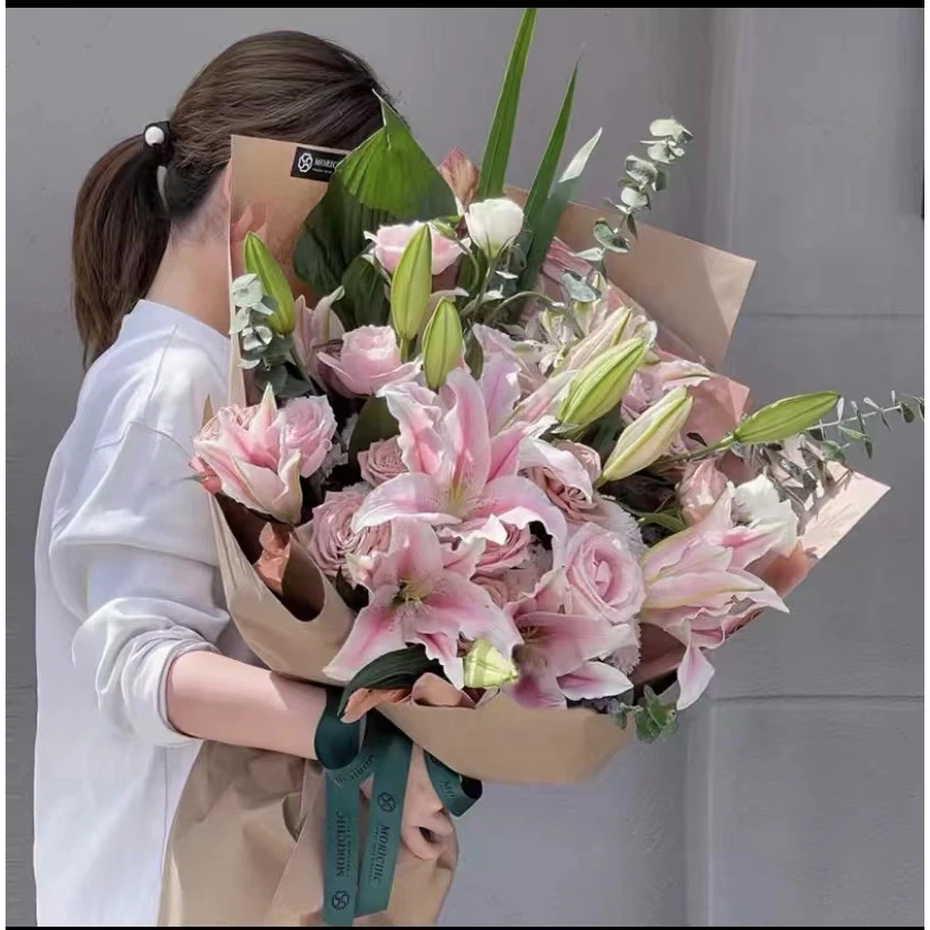 全国同城花店鲜花配送速递百合混搭花束送女友节日生日礼物