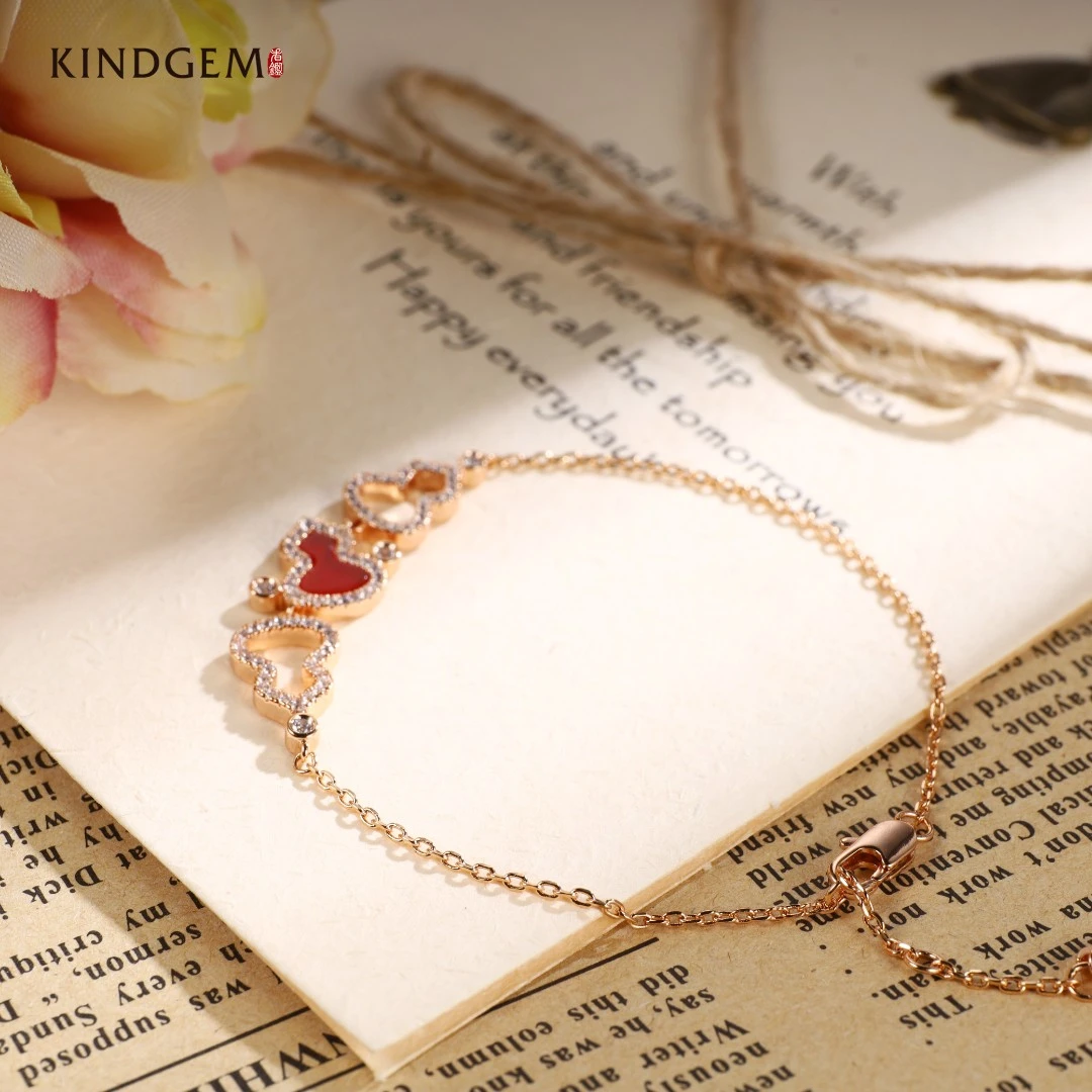 铜合金锆石手链 金色轻奢优雅个性经典葫芦手链 CB89XMIC-13572