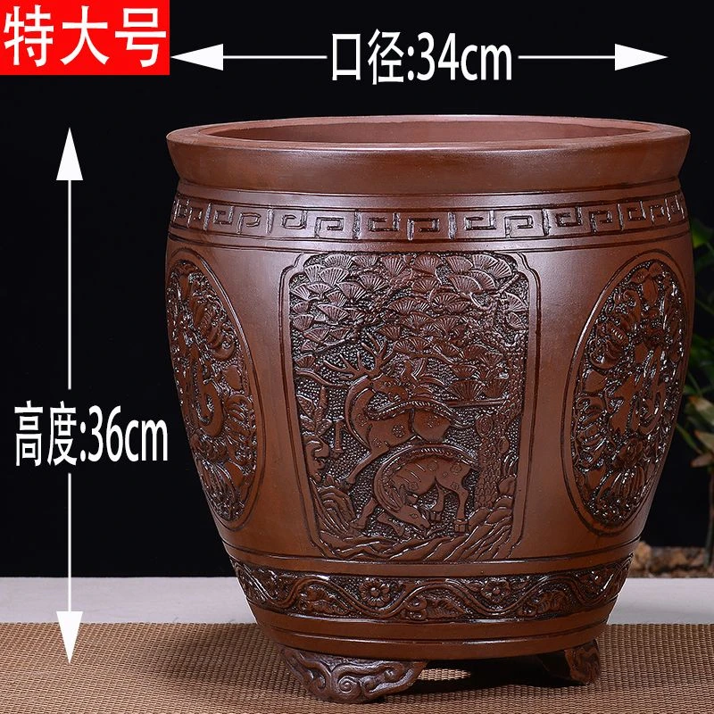 当代当代复古陶瓷君子兰庭院盆景兰花专用花盆紫砂花盆