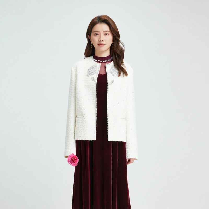 【羊毛】Koradior珂莱蒂尔商场同款秋香风毛呢外套女