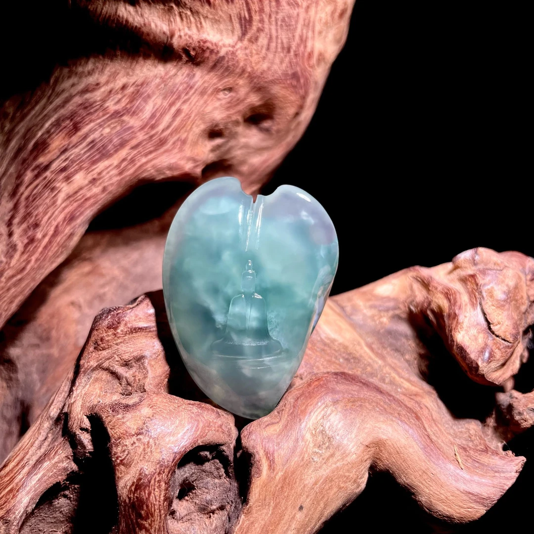 阿拉善糖心玛瑙无相佛吊坠挂件通用款