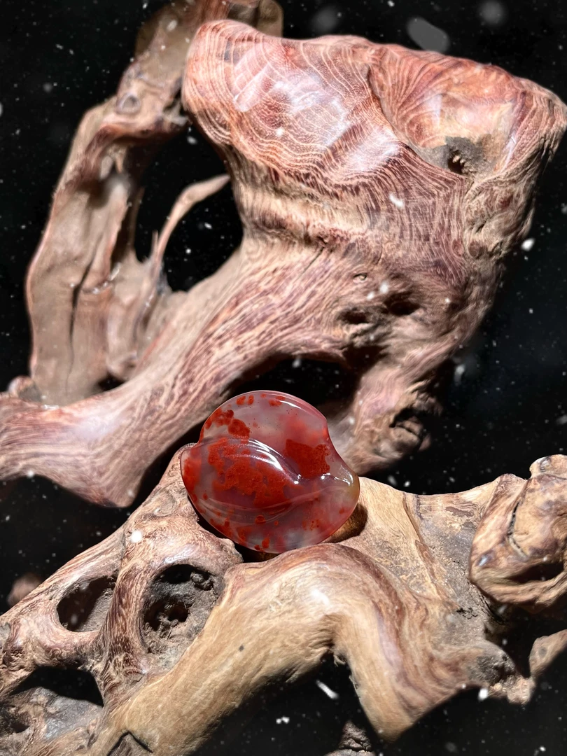 阿拉善糖心玛瑙小鹤吊坠挂件通用款