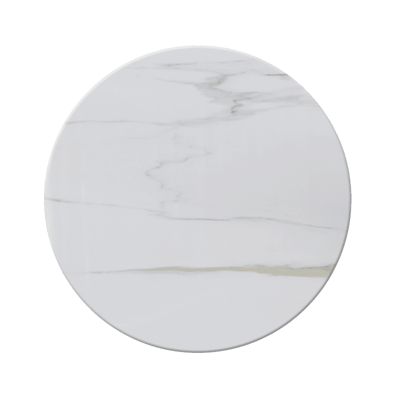 岩板餐桌上的岩板转盘轻奢客厅家用简约旋转餐厅可伸缩