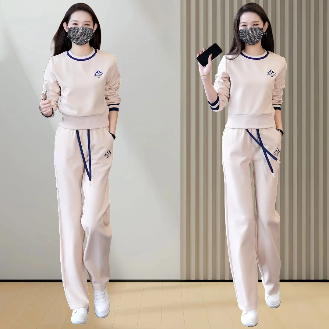 2025秋季新款套装休闲运动两件套女时尚气质潮流阔腿裤洋气减龄女