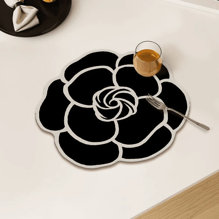【买大送小】轻奢花朵硅藻泥桌面桌垫摆件防滑垫山茶花桌垫创意饰品