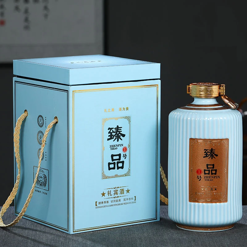 景德镇陶瓷酒坛酒瓶空瓶高分子盖1斤3斤5斤礼盒家用酒壶窖藏摆件