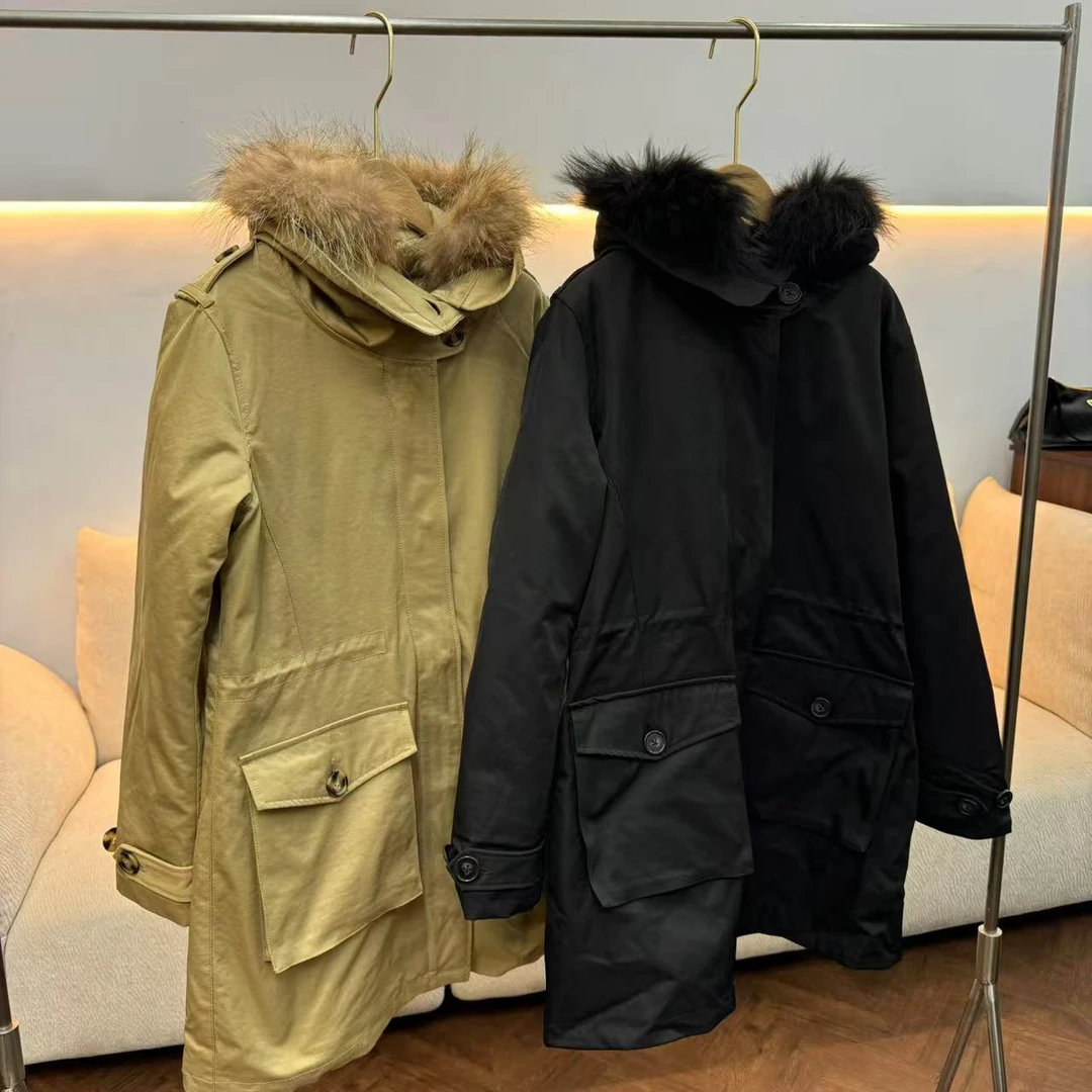 CSY3812 日本客人订单 毛领双色二合一羽绒服