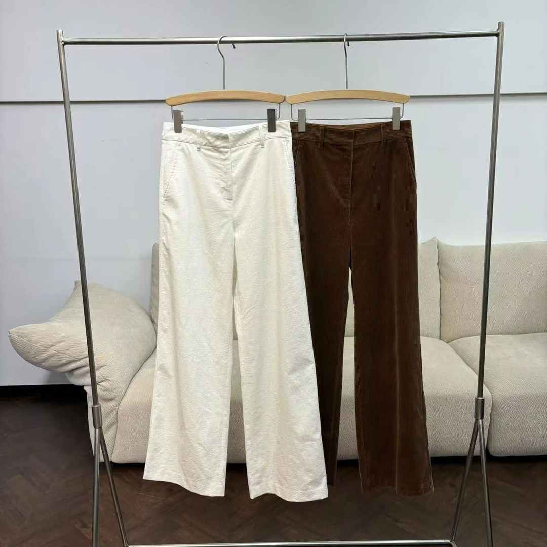 CKZ3727 意大利客人订单 灯芯绒双色直筒裤