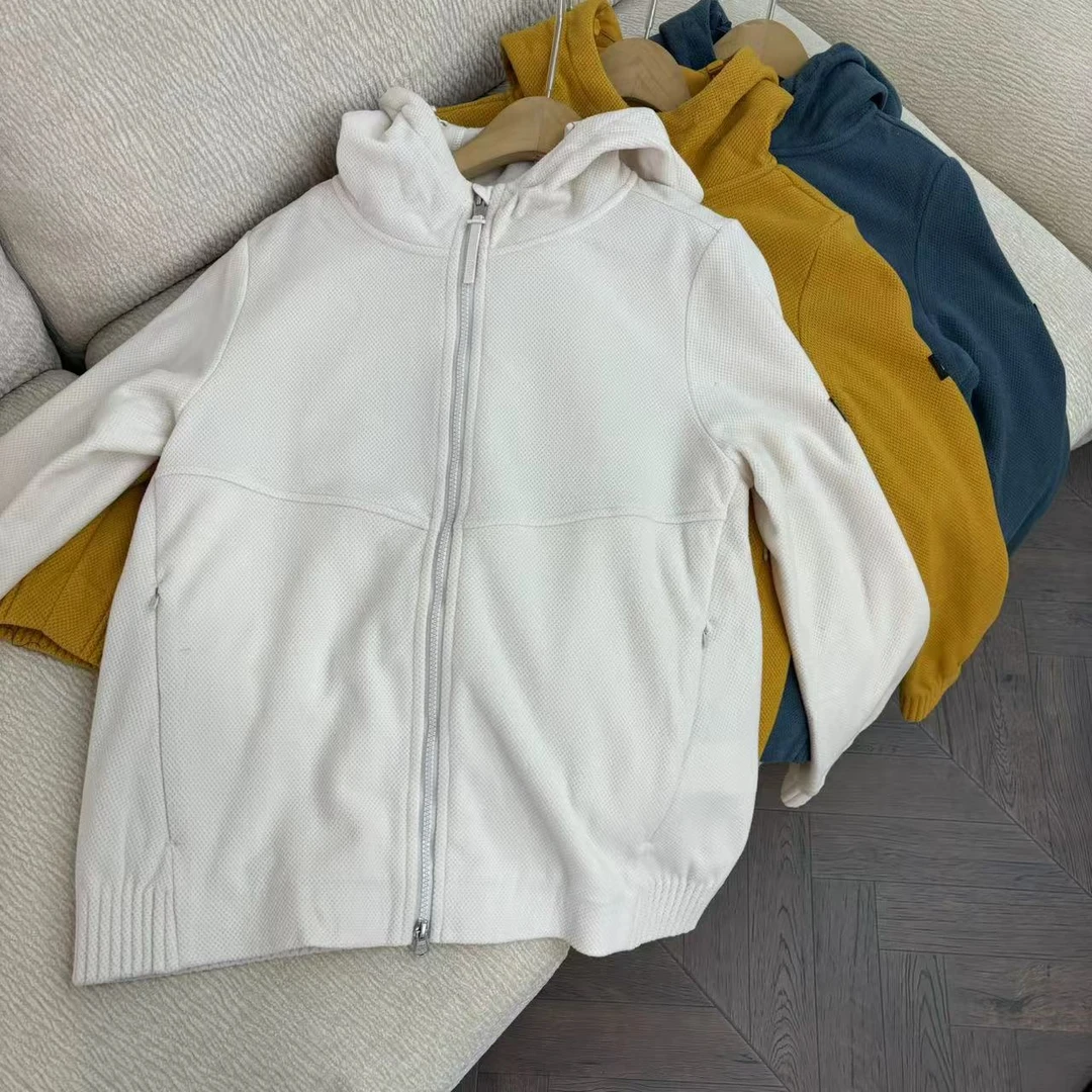 CSY3496 法国客人订单 户外保暖透气抓绒三色拉链卫衣外套