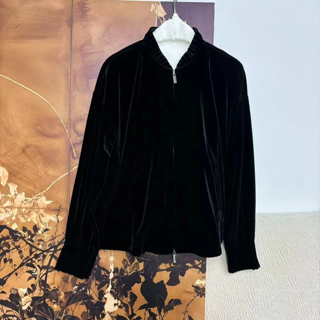 CSY3174 意大利客人订单 阿褶皱丝绒外套