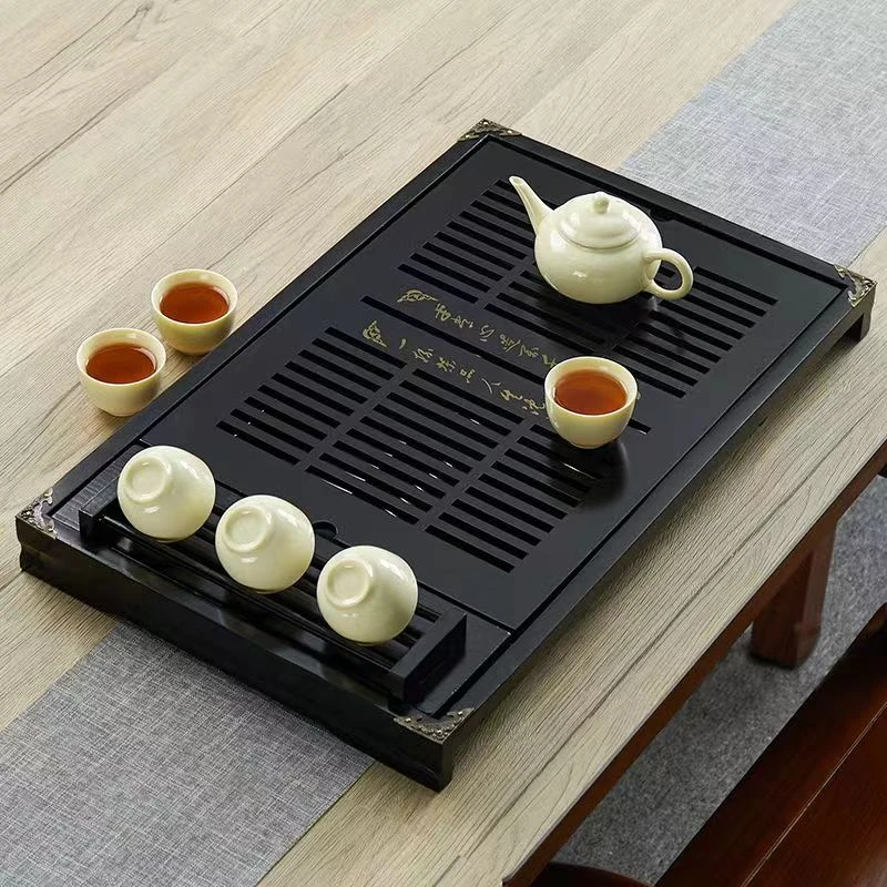 家用茶盘抽屉式多功能储水排水式小型茶台不锈钢茶具托盘茶海茶托