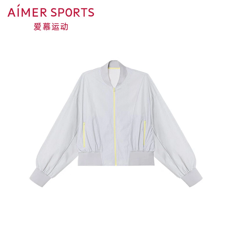 AIMER MOVE外套上衣女春秋马拉松立领拉链外穿短外套AS144N51