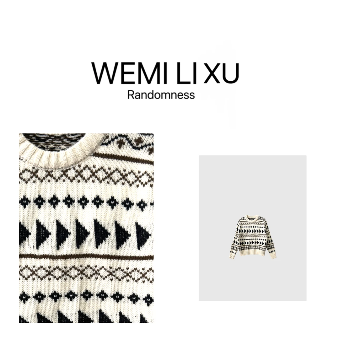 WEMI LIXU“冰雪米亚”冬季时尚百搭厚款女装毛针织衫红人上新8050