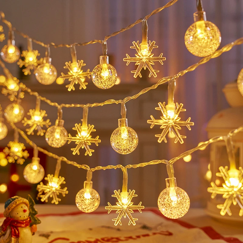 露营装饰LED星星灯布置雪花灯小彩灯闪灯串灯满天星氛围灯户外