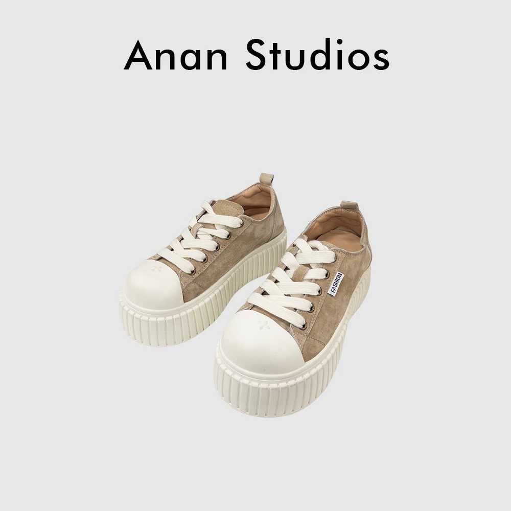 23065『新款推荐』系带饼干休闲帆布鞋      跟高5