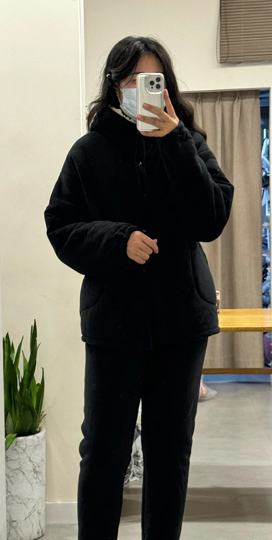 冬季三层加厚家居服套装