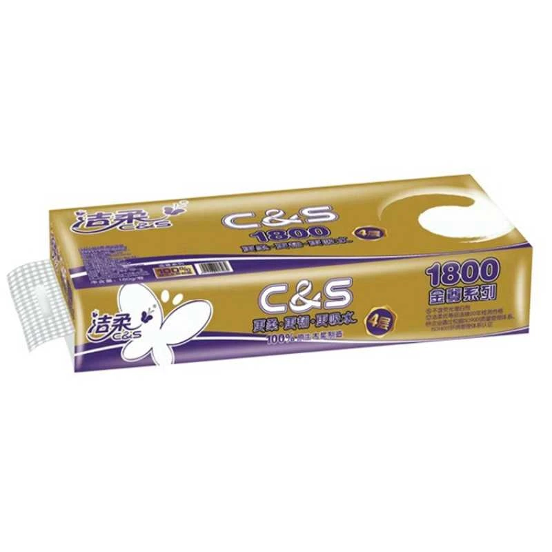 洁柔C&S金尊系列4层卫生卷纸 180g*10卷/提