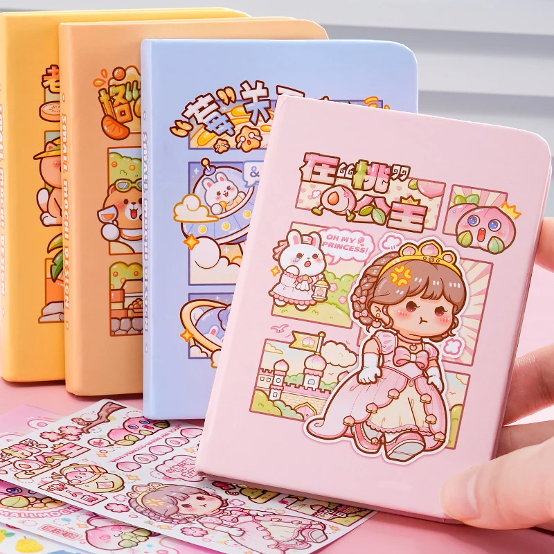 小麻薯口袋本新品迷你小本子手账本贴纸便携式记事本学生随身携带
