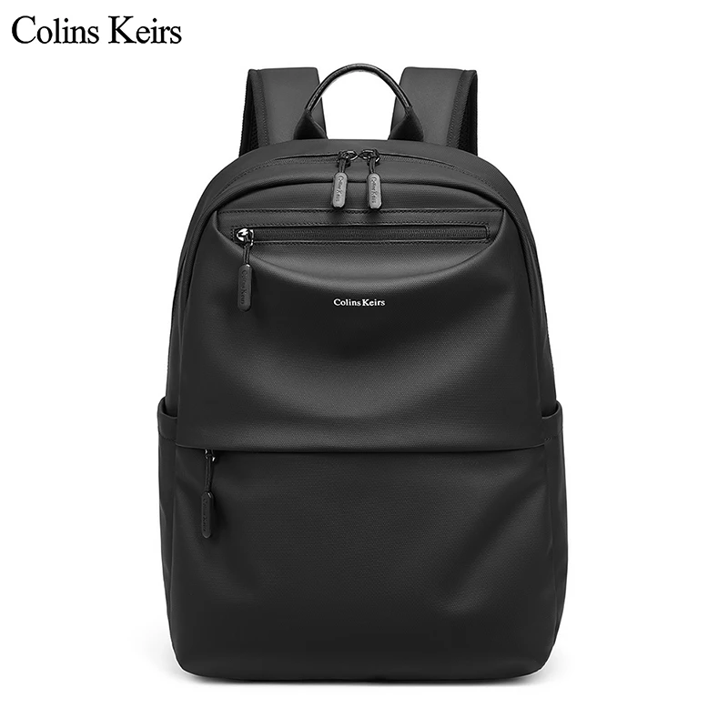 Colins Keirs男士双肩背包时尚商务旅行包休闲黑色百搭电脑包韩版