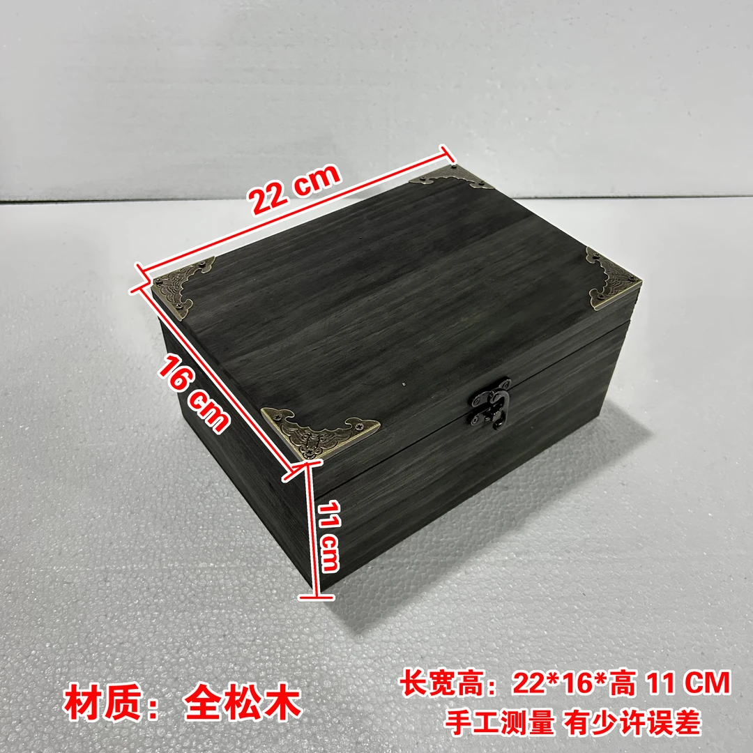 D52 全松木包角木盒首饰收纳盒木质收纳盒手工艺品微瑕介意勿拍