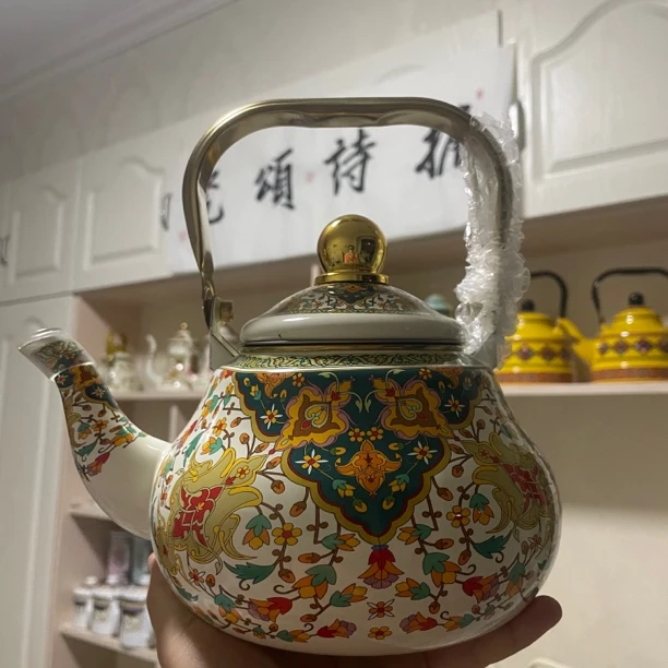 新疆民族风情俄罗斯花泡茶壶家用复古煮茶壶（2～4人适用）烧水壶