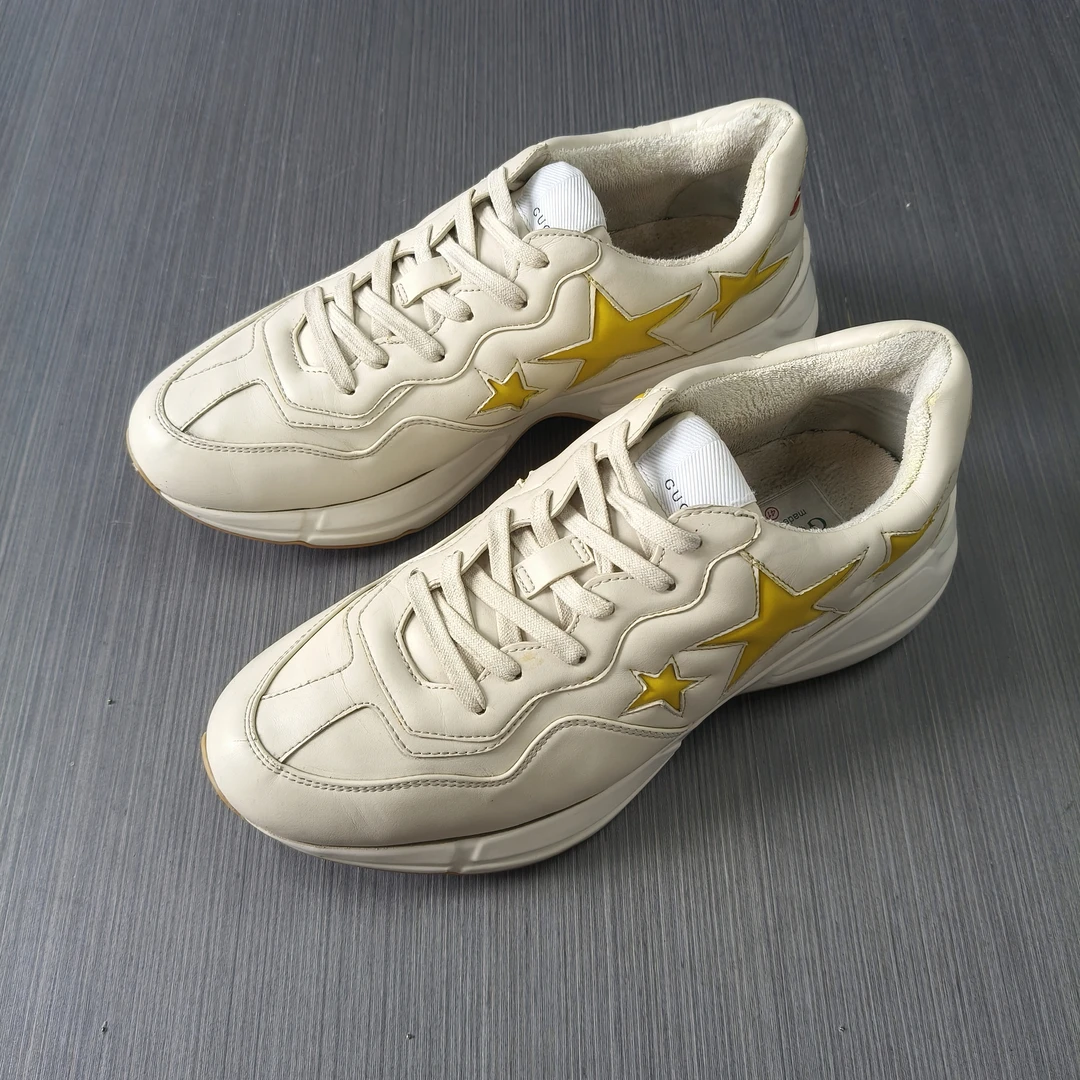 95新 GUCCI/古驰 41码/星星印花 大logo 低帮休闲老爹鞋