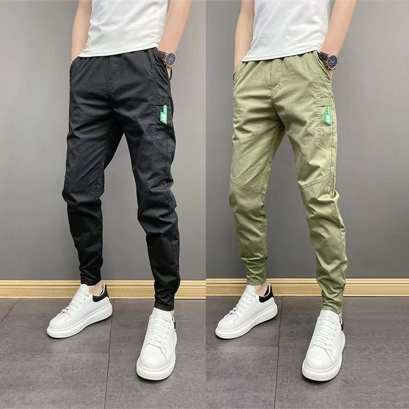 秋季新款男士潮流休闲裤修身百搭束脚裤青年网红同款ins小脚男裤