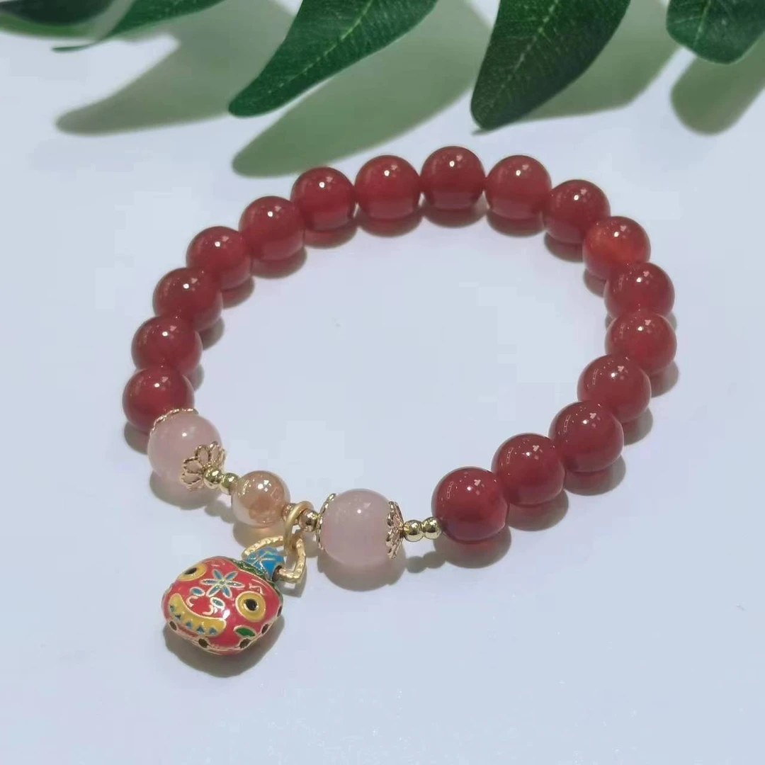 宝山锦红吞金兽手串【多样性发其一】