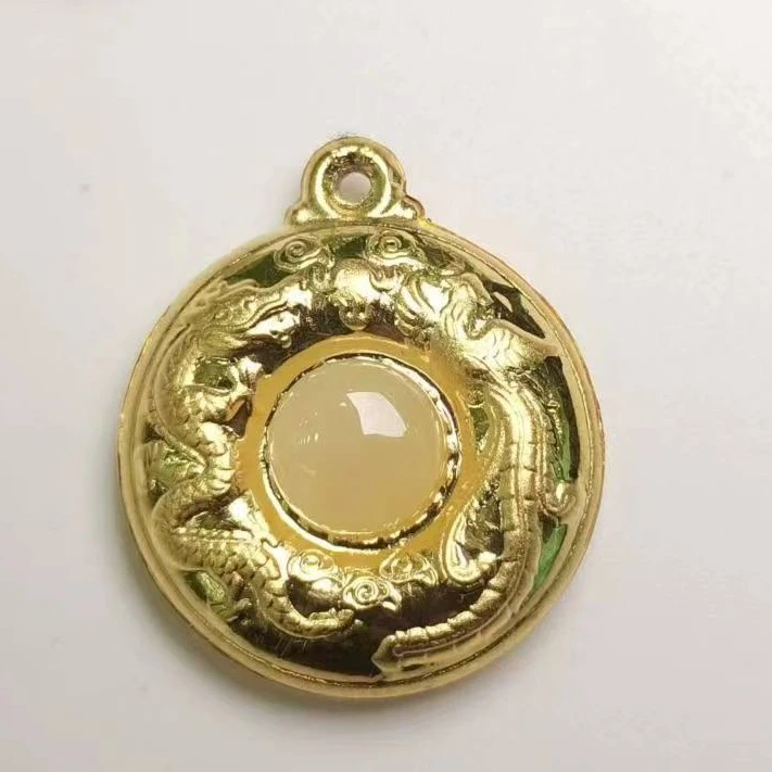 和田玉龙圆牌吊坠赠链【多样性发其一】