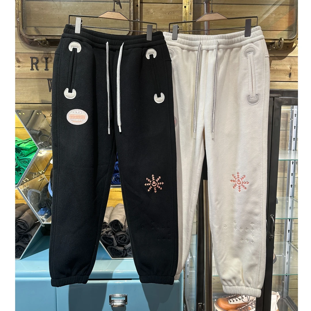 【极限X硬壳】华系国潮秋冬加绒时尚百搭加厚情侣休闲束脚卫裤