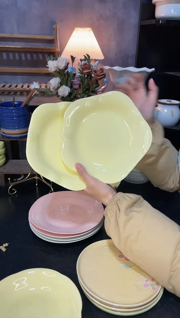 【闪购商品】陶瓷盘c1 2件套微瑕（不带刀叉勺）