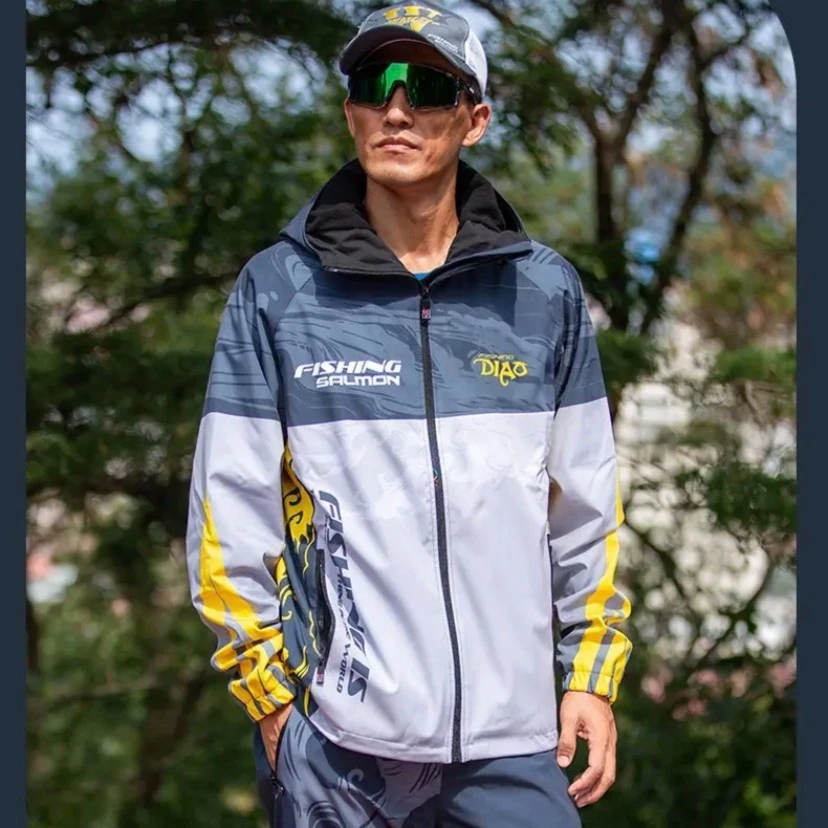 沃克森琦【金钩抗风衣】 春秋款户外钓鱼服抗风加绒款抗风衣