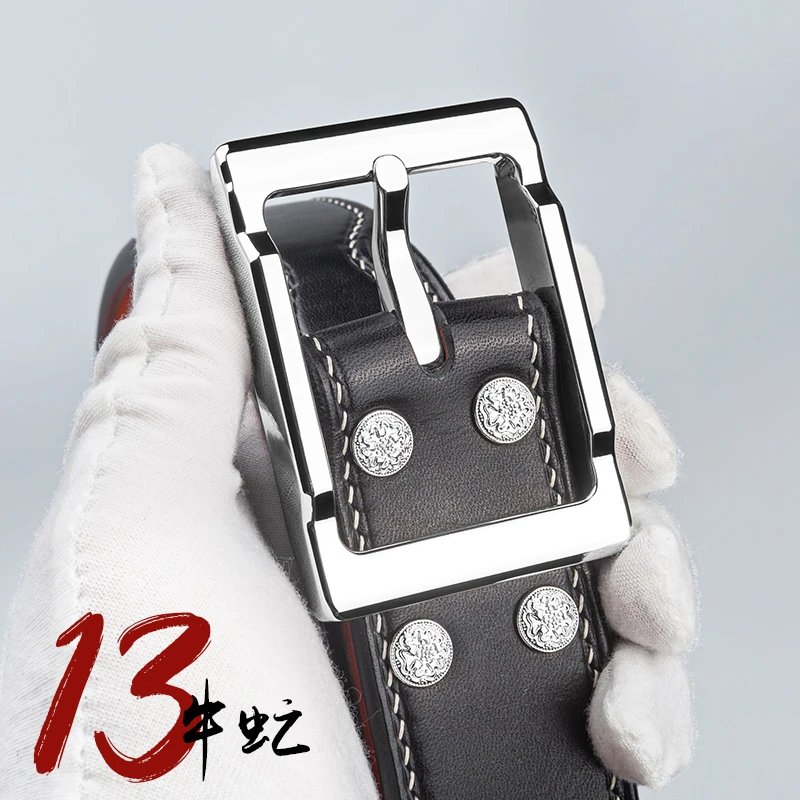 牛虻13手工皮带定制男枥木昭南皮带马缰革腰带休闲头层牛皮裤带