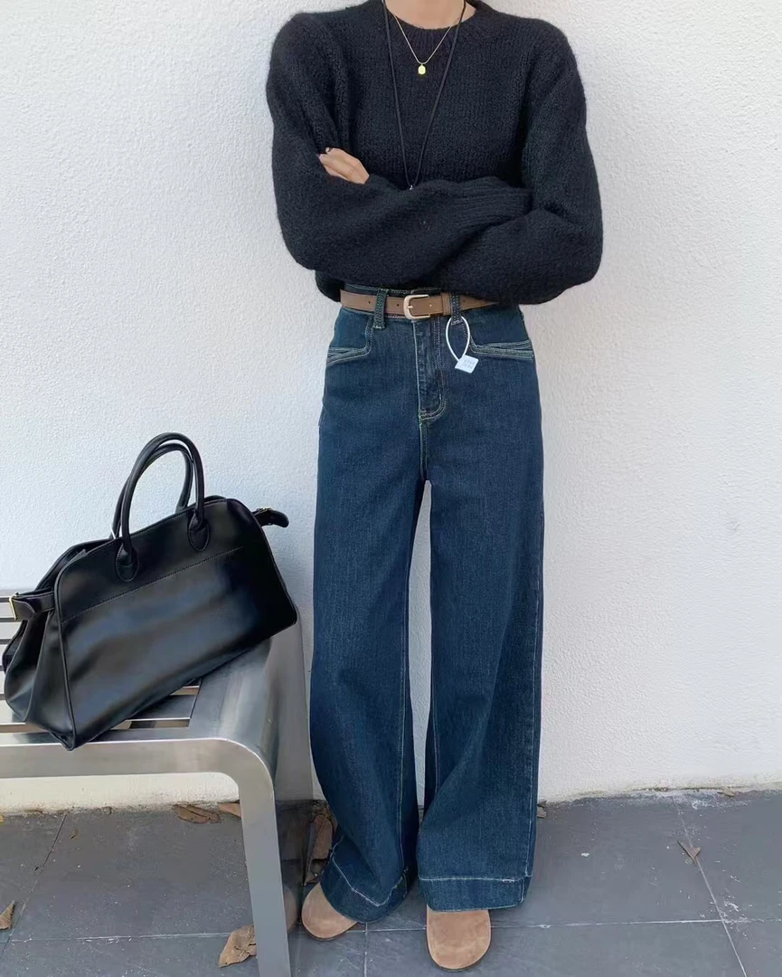 韩系四面弹牛仔裤