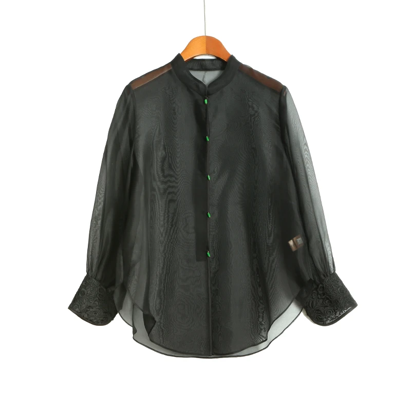 【澜亭絮絮】桑蚕丝刺绣防晒衫DYJ019